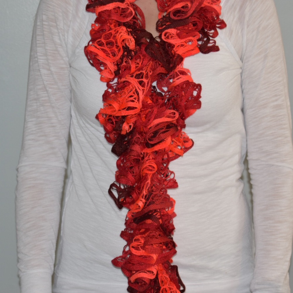 Handmade Ruffled Scarf - Picture 2 of 2